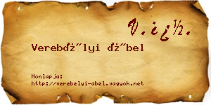 Verebélyi Ábel névjegykártya